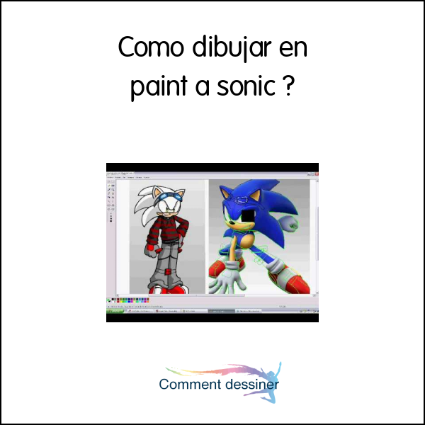 Como dibujar en paint a sonic